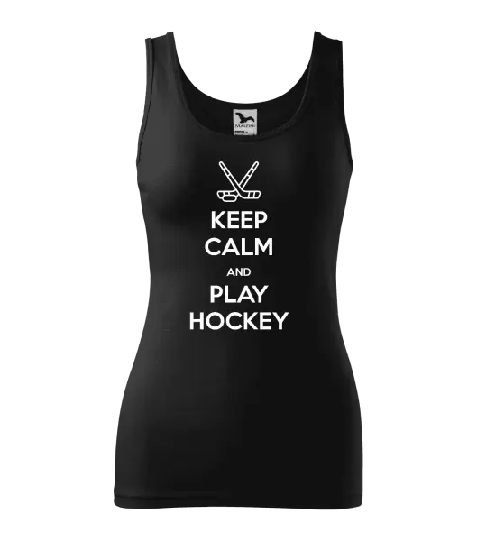 Dámské tílko Keep calm and play hockey