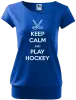 Dámské tričko Keep calm and play hockey
