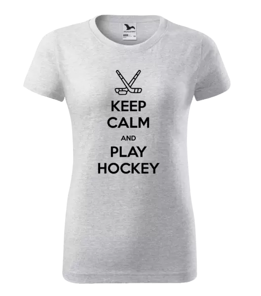 Dámské tričko Keep calm and play hockey