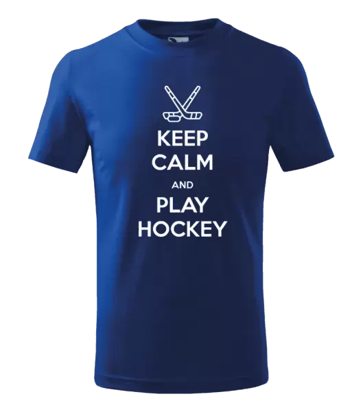Dětské tričko Keep calm and play hockey