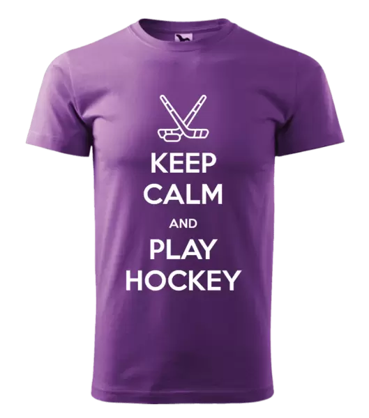 Pánské tričko Keep calm and play hockey