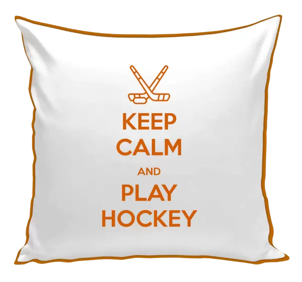 Polštář Keep calm and play hockey