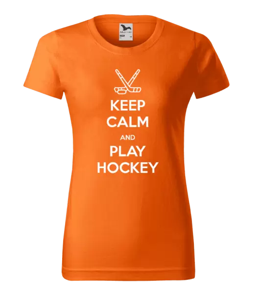 Dámské tričko Keep calm and play hockey
