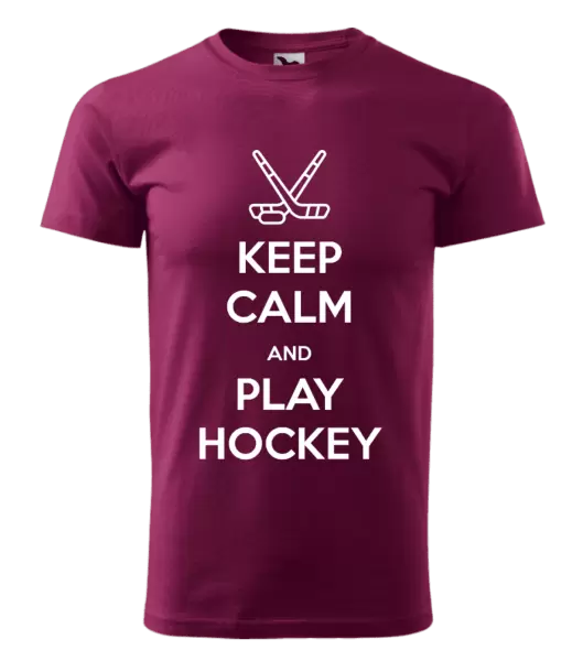 Pánské tričko Keep calm and play hockey
