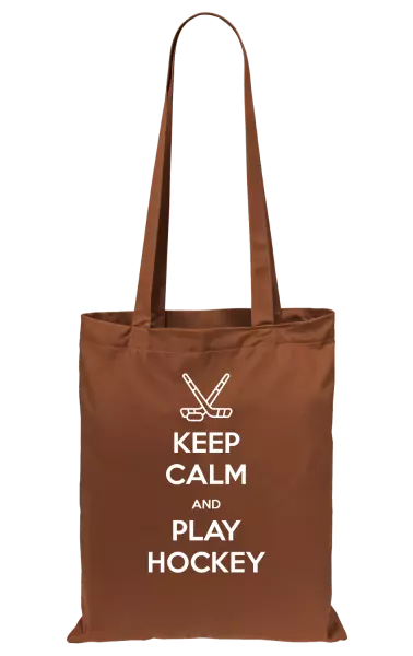 Látková taška Keep calm and play hockey