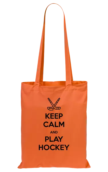 Látková taška Keep calm and play hockey