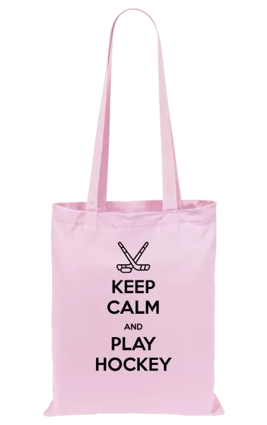 Látková taška Keep calm and play hockey