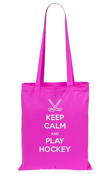 Látková taška Keep calm and play hockey