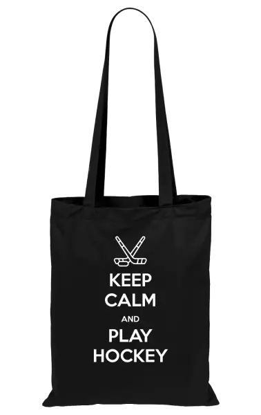 Látková taška Keep calm and play hockey
