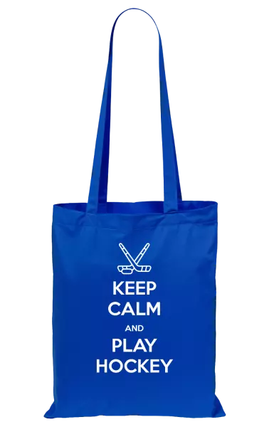 Látková taška Keep calm and play hockey