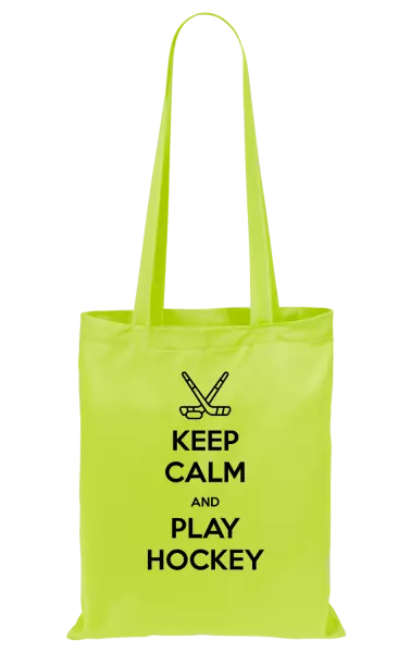 Látková taška Keep calm and play hockey