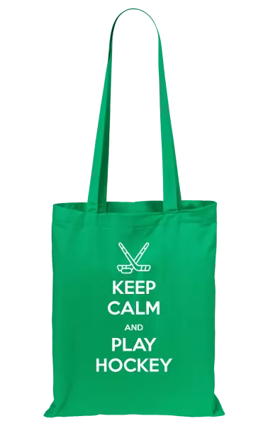 Látková taška Keep calm and play hockey