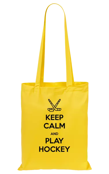 Látková taška Keep calm and play hockey