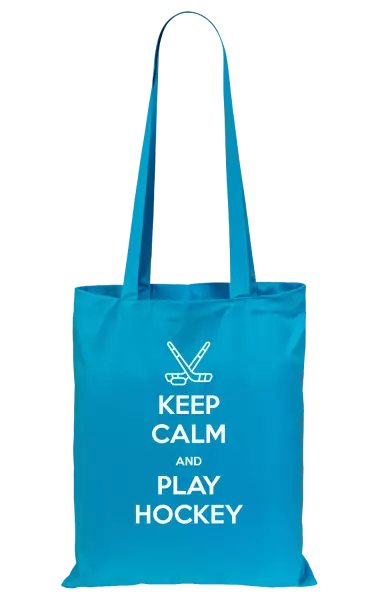 Látková taška Keep calm and play hockey