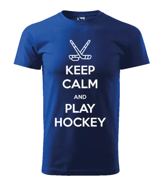 Pánské tričko Keep calm and play hockey