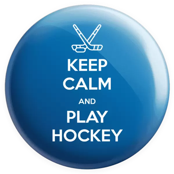 Placka Keep calm and play hockey