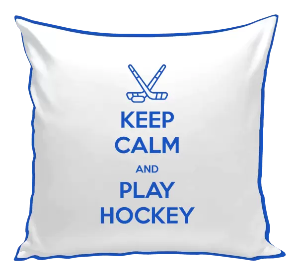 Polštář Keep calm and play hockey