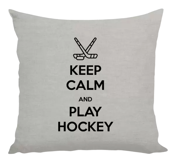 Polštář Keep calm and play hockey