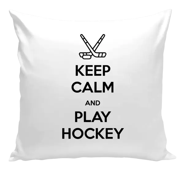 Polštář Keep calm and play hockey