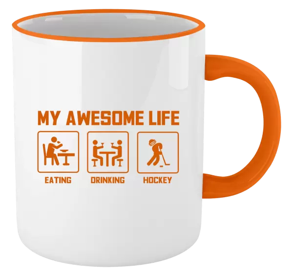 Hrnek My awesome life - eating, drinking, hockey