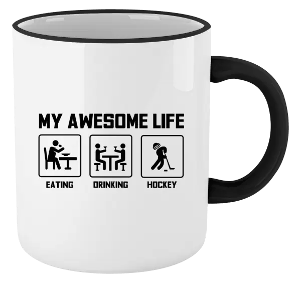 Hrnek My awesome life - eating, drinking, hockey
