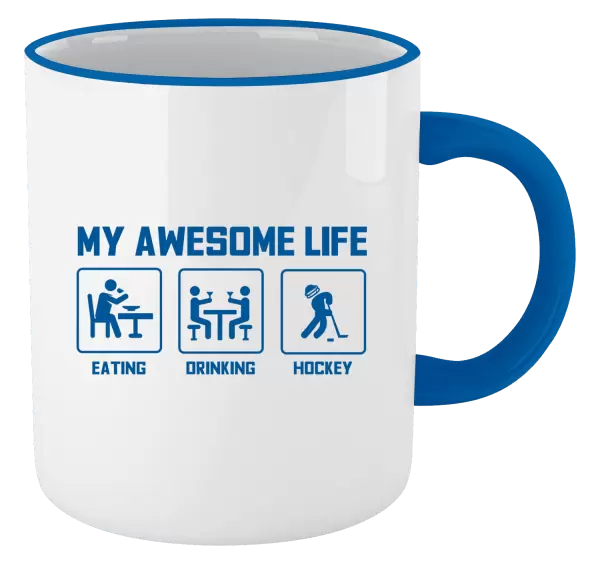 Hrnek My awesome life - eating, drinking, hockey