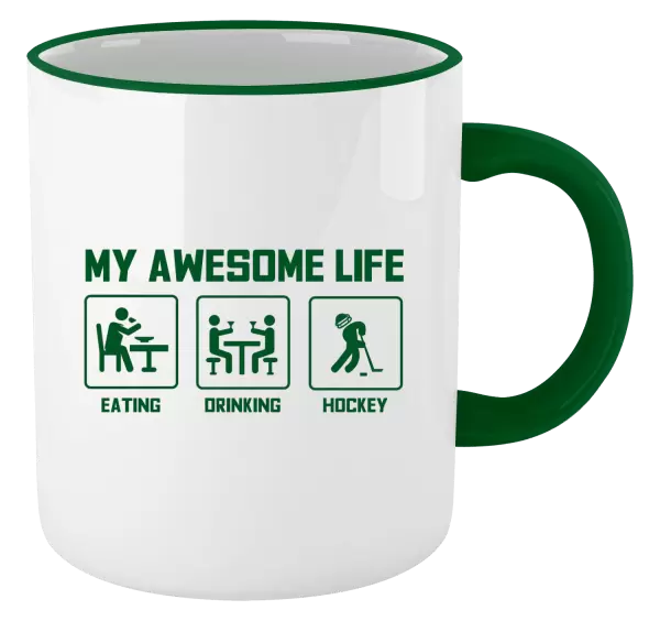 Hrnek My awesome life - eating, drinking, hockey