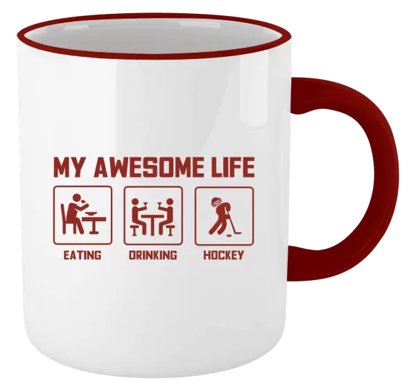 Hrnek My awesome life - eating, drinking, hockey