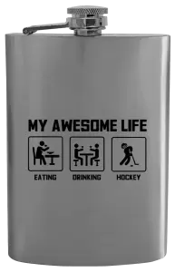 Ploskačka My awesome life - eating, drinking, hockey