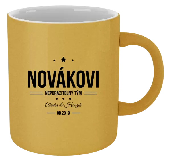 Metalický hrnek Neporazitelný tým