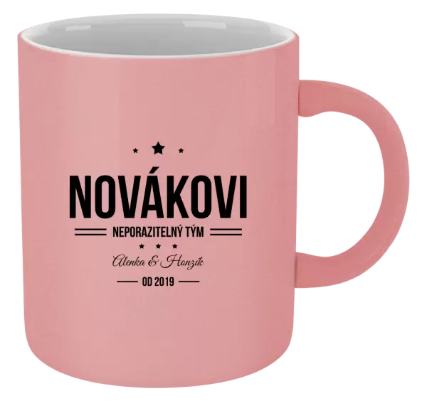 Metalický hrnek Neporazitelný tým
