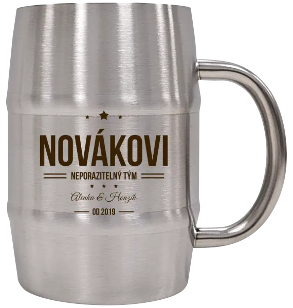 Nerezový chladicí půllitr Neporazitelný tým