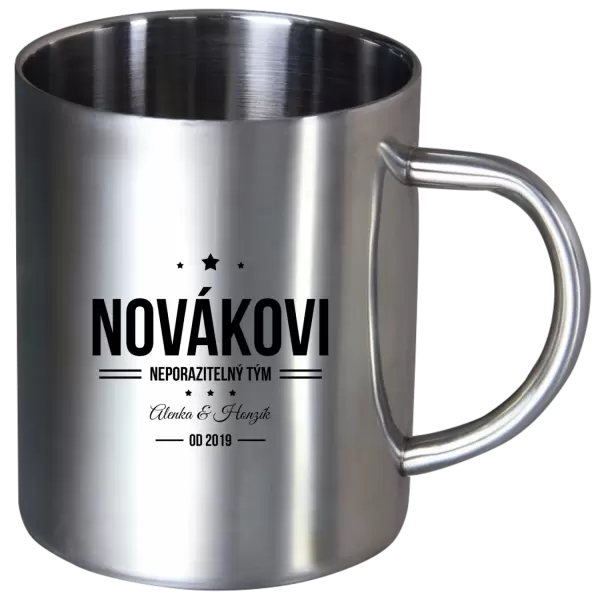 Nerezový hrnek Neporazitelný tým