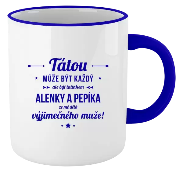 Hrnek Tátou může být každý se jmény