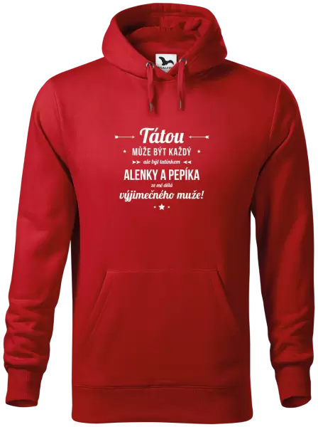 Pánská mikina Tátou může být každý se jmény