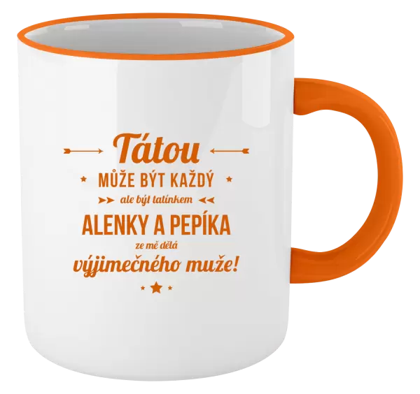 Hrnek Tátou může být každý se jmény