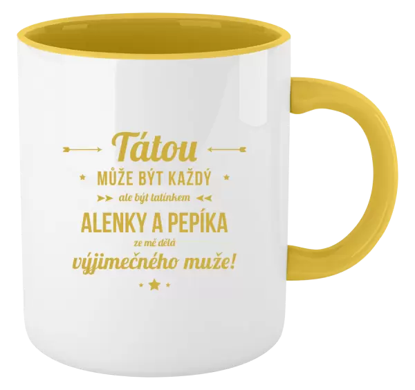 Hrnek Tátou může být každý se jmény
