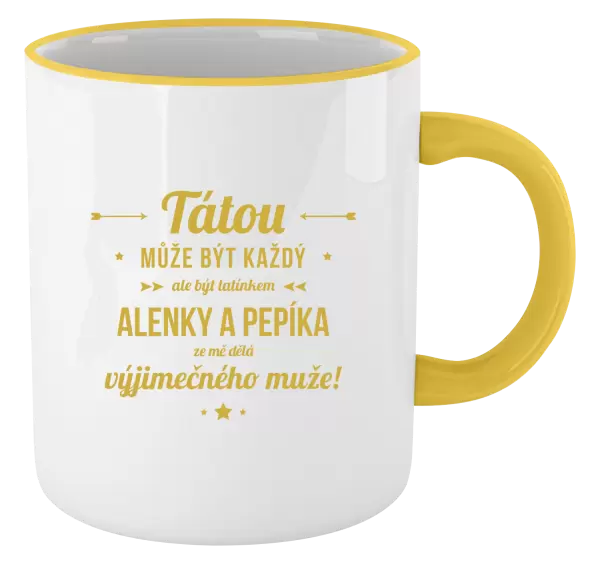 Hrnek Tátou může být každý se jmény