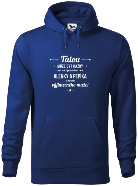 Pánská mikina Tátou může být každý se jmény
