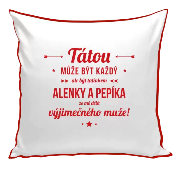 Polštář Tátou může být každý se jmény