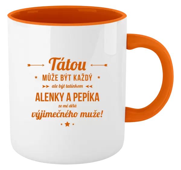 Hrnek Tátou může být každý se jmény