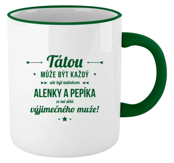 Hrnek Tátou může být každý se jmény