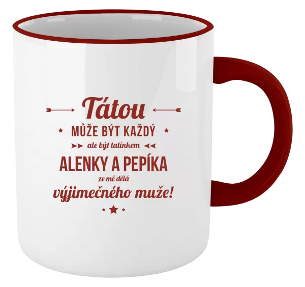Hrnek Tátou může být každý se jmény