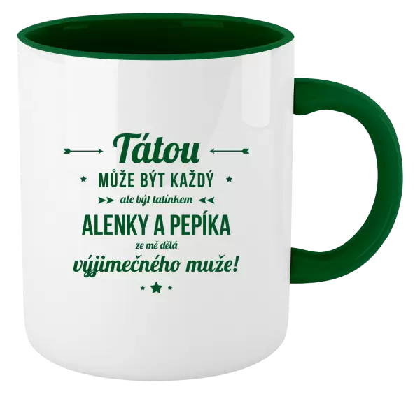 Hrnek Tátou může být každý se jmény