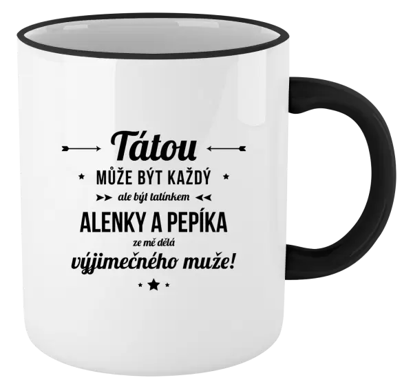 Hrnek Tátou může být každý se jmény