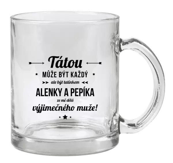 Hrnek Tátou může být každý se jmény