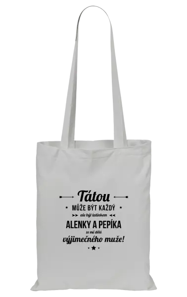 Látková taška Tátou může být každý se jmény