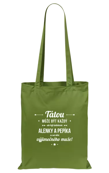 Látková taška Tátou může být každý se jmény