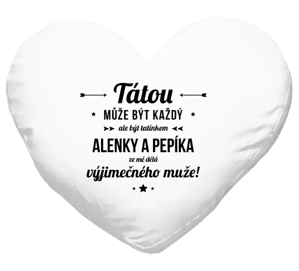 Polštář Tátou může být každý se jmény