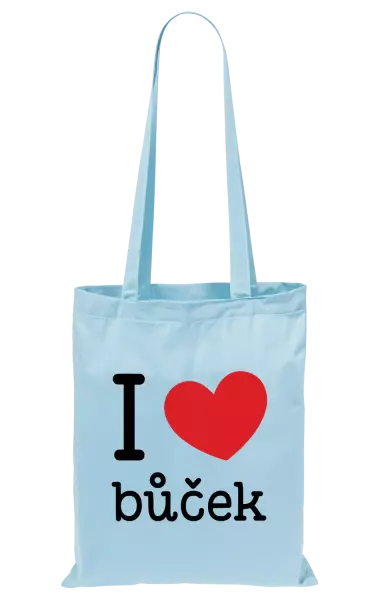 Látková taška I love bůček